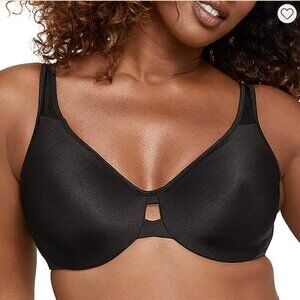 Bali Lilyette Comfort Keyhole Full Coverage Underwire Minimizer Bra, Black, 36C